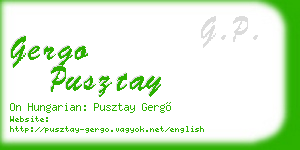 gergo pusztay business card